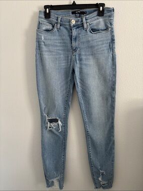 Hudson Jeans Light Wash Ripped Skinny Jeans